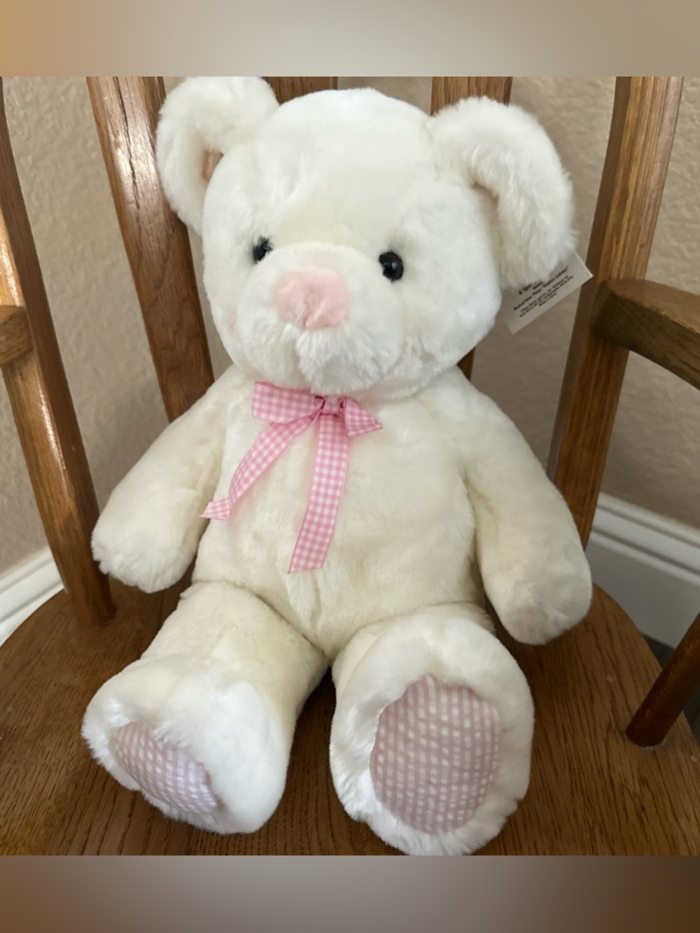 1980s Russ Berrie Baby Pink 
Melody Turn Key Musical
Lullaby Plush Teddy Bear